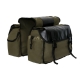 Пара боковых сумок Canvas Green 40L для мотоцикла, велосипеда